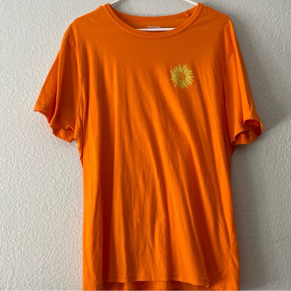 Arizona Orange T-Shirt with Sunflower Print